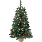 Árvore de Natal SZCXTOP Mini pré-iluminada de 90 cm com 70 luzes LED