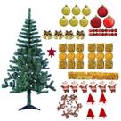 Árvore De Natal Verde 1,80m 320 Galhos Decorada Com Enfeites 81 Itens