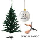 Árvore de natal verde 30cm com 25 galhos e pé de plástico