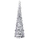 Árvore de Natal vidaXL Pop-up PET Silver 180 cm interna/externa