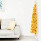Árvore de Natal vidaXL Slim Artificial Half Gold 180cm PVC