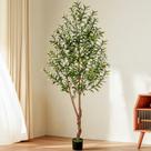 Árvore de Oliveira Artificial VIVATREES 213 cm para Interior com Vaso