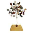 Arvore De Pedra Misto Suporte de Madeira Pedra Natural 17cm Decoração Feng Shui