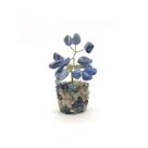 Árvore de Pedra Quartzo Azul Base Mix de Cristais 9cm