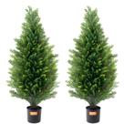 Árvore de topiaria artificial VEVOR Cedar 36 cm com folhas extras, 2 unidades Árvore de topiaria artificial VEVOR Cedar 36 cm com folhas extras, 2 unidades