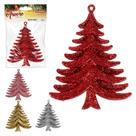 Árvore Glitter Decorada -Enfeite de Natal - decoração, mesa, escritório, rack