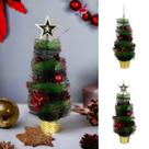 Árvore Natal De Mesa Decoração Luxo C/Enfeite Estrela 43cm