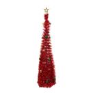 Árvore Natal Dobrável Decoração Com Enfeite Bolinhas 1,20m Árvore Natal Dobrável Decoração Com Enfeite Bolinhas 1,20m