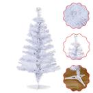 Árvore Natal Para Mesa Decoração Cor Branca 50 Galhos 60cm