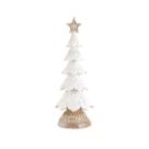 Arvore natal resina branco dourado 37x12cm florarte Arvore natal resina branco dourado 37x12cm florarte