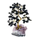 Árvore Pedra Turmalina Negra, Base Drusa De Ametista - 16cm