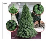 Árvore Pinheiro De Natal Luxo Verde Nevada Green 2,70m 1039 Galhos A0327N