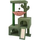 Árvores de Gato AIWIKIDE Cactus - 37,4cm com Poste para Arranhar e Condomínios Duplos