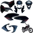 Asa (aba) Tanque Cg Fan 160 2016 até 2021 + Tampa Lateral Farol Completo Com Aranha