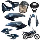 Asa (Aba) Tanque Cg Fan 160 2022 / 2024 + Tampa Lateral Farol Completo Rabeta Traseira