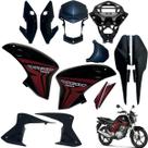 Asa (aba) Tanque Cg Titan 150 Modelo 2014 / 2015 + Farol Completo Com Aranha Rabeta Traseira 3 peças