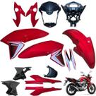 Asa (aba) Tanque Cg Titan 160 2016 até 2021 + Farol Completo Rabeta Traseira 3 peças Paralama Dianteiro