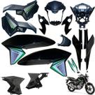 Asa (Aba) Tanque Cg Titan 160 2016 até 2021 + Tampa Lateral Farol Completo Rabeta Traseira 3 Peças