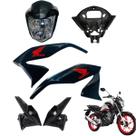 Asa (aba) Tanque Cg Titan 160 Modelo 2022 / 2024 + Farol Completo Com Suporte do Painel