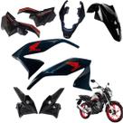 Asa (Aba) Tanque Cg Titan 160 Modelo 2022 / 2024 + Tampa Lateral Rabeta Traseira 3 Peças Paralama Dianteiro