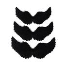 Asa de Anjo ou Diabo Preto 75cm - Asas De Penas / Halloween / Natal / Anjo