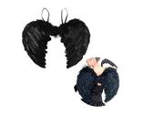Asa De Anjo Penas Pretas Fantasia Teatro Cosplay 53x35cm