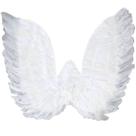 Asa de Anjo pra Fantasia de Carnaval ou Halloween Grande Preta ou Branca 62cm Branco