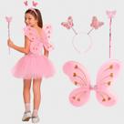 Asa de Borboleta Infantil de Carnaval Com Tiara e Varinha