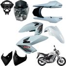 Asa do Tanque Cg Fan 160 modelo 2016 até 2021 Par de Complementos Farol Completo Paralama Dianteiro Rabeta Traseira 3 peças