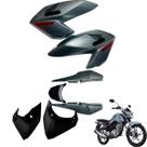 Asa do Tanque Cg Fan 160 modelo 2016 até 2021 Par de Complementos Rabeta Traseira 3 peças