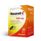Ascorvit C Vitamina C Zinco 1000mg 60 Cápsulas Maxinutri