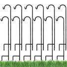 AshmanOnline Shepherd Hooks 89 cm de metal, pacote com 12 pretos