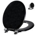 Asiento de Inodoro Angol Shiold Redondo 42 cm Cierre Silencioso Negro