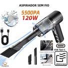 Aspirador De Pó Sem Fio Preto 120W De Alta Potência, Uso Duplo Para Casa E Carro PCMOS 1PC