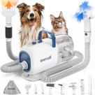 Aspirador e secador para cães oneisall, kit de higiene 8 em 1 com tesoura