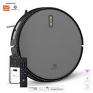 Aspirador Robô Inteligente Com App Panda Plus AMGR2 Alexa Google Giro Pano Mop Base Automática Controle Bivolt Preto Cinza