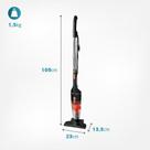 Aspirador Vertical Mondial 1100W 2 em 1 Preto/Vermelho Coletor 1,3L Cyclone