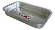 Assadeira Aluminio Polido Retangular Baixa 02 Eirilar