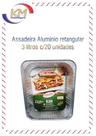Assadeira alumínio retangular 3 L c/20 unid. - Mello - assar, embalagem forno (9993206)