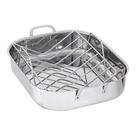 Assadeira Amazon Basics em aço inoxidável 40cm com prateleira
