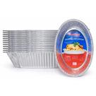 Assadeira de Aluminio 7 Litros Forma Oval Descartavel Caixa Com 12 Unidades