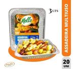 Assadeira De Aluminio Retangular 3 Litros Descartavel 20un