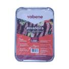 Assadeira de aluminio retangultar 1000ml tampa pet 12un vabene