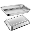 Assadeira Forma Retangular em Aço Inox 40cm Para Forno Cozinha Assar Carnes Bolos Legumes - Ke Home