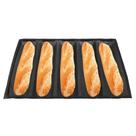 Assadeira Hztyyier Baguette Pans antiaderente de silicone preta