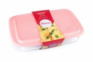 Assadeira Lasanheira De Vidro Com Tampa Rosa 3,7Lt - Élpis Móveis - Nadir Figueiredo