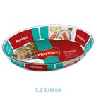 Assadeira Oval de Vidro 3,2 L Assados Costela Doces Marinex