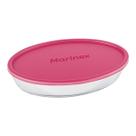Assadeira Oval Vidro 1,6 L Costela Doces Marinex Com Tampa