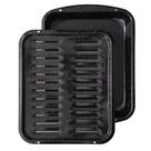 Assadeira para grelhar CULINARIN 43 x 33 cm, porcelana antiaderente com grelha