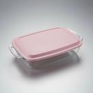 Assadeira Retang Seletta Marinex TP Plástica Rosa Alça 3,5L Assadeira Retang Seletta Marinex TP Plástica Rosa Alça 3,5L